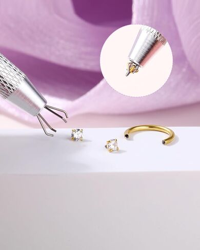 اليهودي 2PCS حدوة الحصان الشفاه الدائري 16G 316L الجراحية الصلب الشفاه ثقب المجوهرات مزدوجة مكعب زركونيا حدوة الحصان القرط داخليا الخيوط اللولب / دايث / الزنمة / الحاجز ثقب المجوهرات للنساء in Saudi Arabia