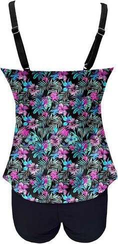 Tankini Swimsuits for Women Tummy Control High Waisted Two Piece Bathing Suit Tank Tops with Boyshorts Beach Outfits in Saudi Arabia