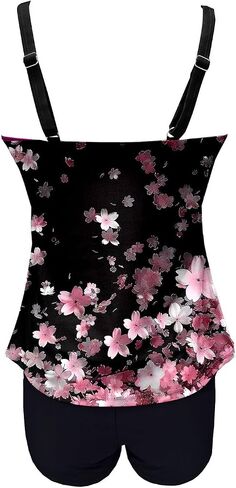 Tankini Swimsuits for Women Tummy Control High Waisted Two Piece Bathing Suit Tank Tops with Boyshorts Beach Outfits in Saudi Arabia