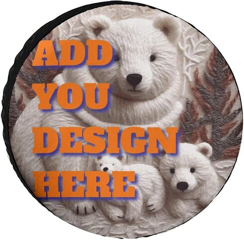 Personalized Spare Tire Cover Custom with Photo/Text/Logo - Waterproof Dust-Proof Heavy Duty Oxford Fabric Universal Fit for SUV, Truck, RV, Jeep, Trailer (25-36 Inch) - Unique Christmas Birthday Gift in Saudi Arabia