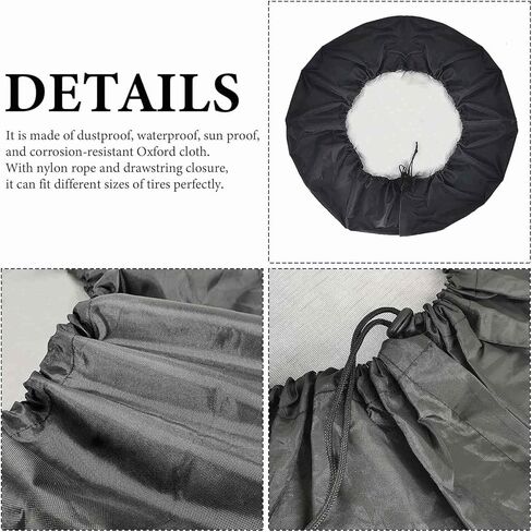 Personalized Spare Tire Cover Custom with Photo/Text/Logo - Waterproof Dust-Proof Heavy Duty Oxford Fabric Universal Fit for SUV, Truck, RV, Jeep, Trailer (25-36 Inch) - Unique Christmas Birthday Gift in Saudi Arabia