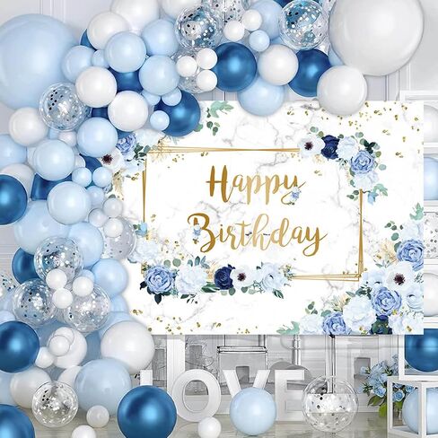 MEHOFOND 7x5ft Feliz cumpleaños خلفية الأرجواني والأبيض زهرة عيد ميلاد التصوير خلفية الفتيات هندسية الذهب بريق النقاط عيد ميلاد الزهور حزب زينة كعكة سحق ديكور استوديو صور الدعائم in Saudi Arabia