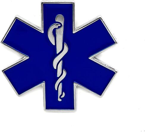دبوس المينا Star of Life - سلسلة الموضوع - دبوس طية صدر السترة من المينا - شارة مطلية للملابس والحقائب والأشرطة in Saudi Arabia