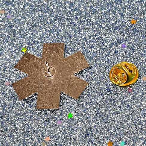 دبوس المينا Star of Life - سلسلة الموضوع - دبوس طية صدر السترة من المينا - شارة مطلية للملابس والحقائب والأشرطة in Saudi Arabia