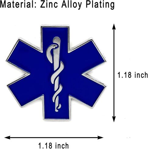 دبوس المينا Star of Life - سلسلة الموضوع - دبوس طية صدر السترة من المينا - شارة مطلية للملابس والحقائب والأشرطة in Saudi Arabia