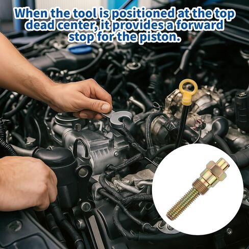 1PCS Top Dead Center Locater Screws into 14mm Spark Plug Hole Piston Stop Tool, Universal Cylinder Head for CAM-indexing, Valve Adjustment and Distributor Installation in Saudi Arabia