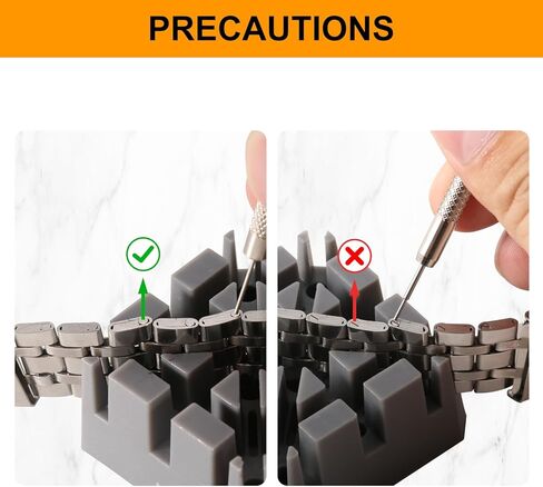 Watch Link Removal Kit, All Metal Watch Strap Link Removal, Sizing Kit with Pin Punches, Extra Pins, Hammer for Watch Band Strap Adjustment in Saudi Arabia