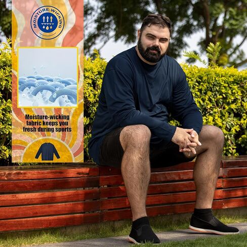 قمصان رجالية كبيرة وطويلة الأكمام طويلة الأكمام سريعة الجفاف وممتصة للرطوبة وخفيفة الوزن ومطاطة للتمرين في صالة الألعاب الرياضية 2 حزمة in Kuwait