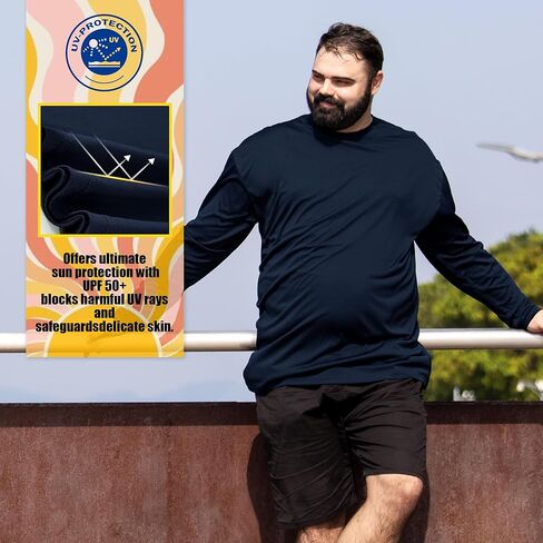 قمصان رجالية كبيرة وطويلة الأكمام طويلة الأكمام سريعة الجفاف وممتصة للرطوبة وخفيفة الوزن ومطاطة للتمرين في صالة الألعاب الرياضية 2 حزمة in Kuwait