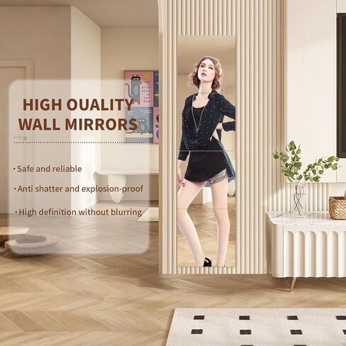 4-Piece Thick Acrylic Mirror Set for Walls, 12 x 12 inch self-Adhesive Frameless Small Mirror Tiles, Flexible Plastic Lenses for Bedroom, Home, and Gym Doors (4 pcs 12x12inch) in Saudi Arabia