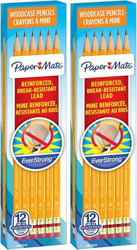 Paper Mate EverStrong #2 Pencils, Reinforced, Break-Resistant Lead When Writing, 12 Pack in Kuwait