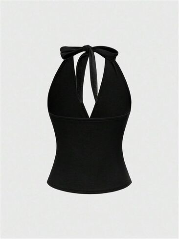 Women's Y2K Western Top Halter Cowboy Cowgirl Hippie Top Boho Ruched Going Out Backless Halter Tank 70s in Saudi Arabia