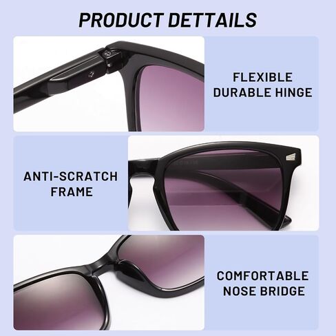 3 Pack Bifocal Reading Sunglasses for Women,UV400 Protection Spring Hinge Sun Readers Glasses for Outdoor in Saudi Arabia