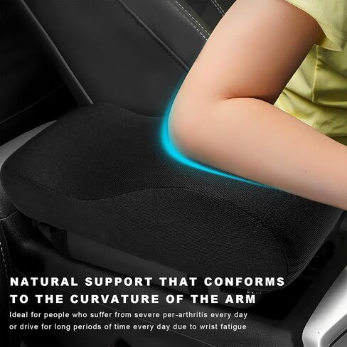 Car Center Console Cover, 12.2"×6.3"×3.9" Soft Comfortable Memory Foam Armrest Cushion Pad, Universal Arm Rest Seat Box Pillow Protector for Most Vehicles, Car Accessories in Saudi Arabia