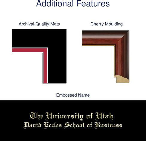The University of Utah David Eccles School of Business 11" w x 8.5" h Diploma Frame - Fits a bachelor's, master's and phd - Gold Engraved Medallion Diploma Frame in Saudi Arabia