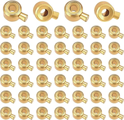 PH PandaHall 60PCS Brass Crimp Beads, 925 Sterling Silver Plated Spacer Beads Metal Crimp Bead Charms for Jewelry Making Brass Crimp Beads Crimp Charms Accessories for Bracelet Necklace in Saudi Arabia