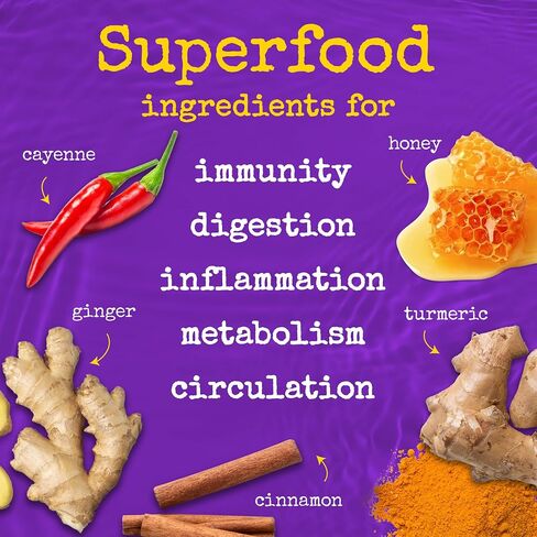 The Twisted Shot | Organic Apple Cider Vinegar Wellness Shots with Ginger, Turmeric, Honey, Cinnamon and Cayenne | Digestion, Immunity and Gut Health Support | Ready to Drink | 6, 2 oz Mini Bottles in Saudi Arabia