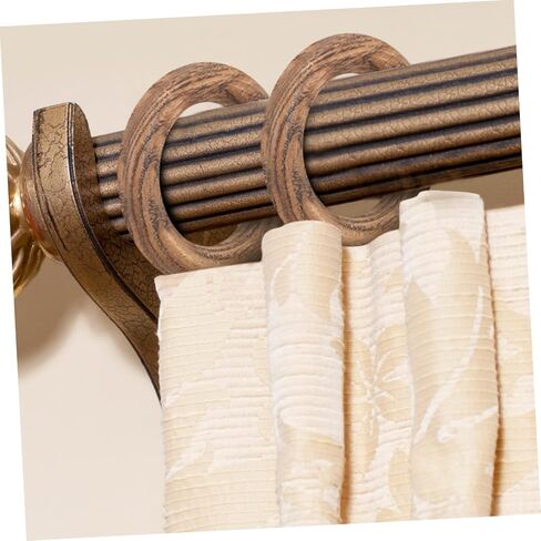 2Pcs Wooden Curtain Rings Hanging Rings for Roman Rods Smooth Operation No Burrs Compatible with Heavy Lightweight Curtains Easy to Install in Saudi Arabia