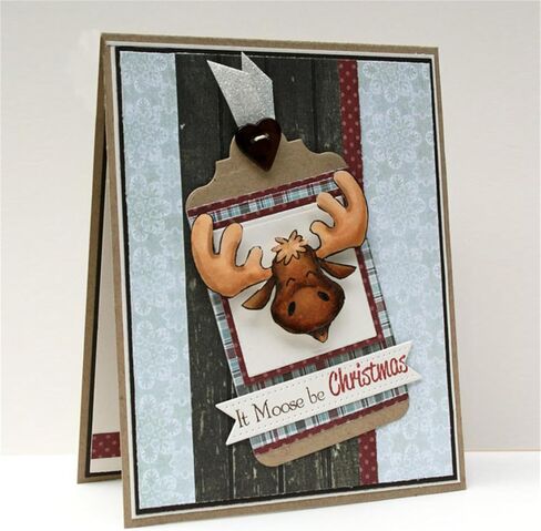 Briartw Clear Stamp, Merry Christmas Stamp for Card Making,Moose Stamp for DIY Scrapbooking,Stamping Seal Silicon Stamp Craft Cardmaking Art Album Decor Gift Paper Card,4"x6" Craftsman Stamp in Saudi Arabia