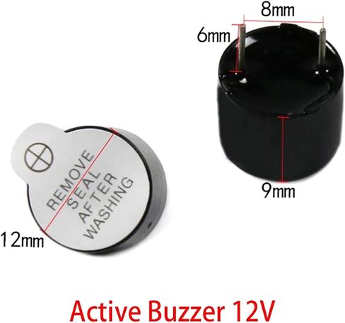 10pcs 3V 5V 12V Active Buzzer Magnetic Long Continous Beep Tone 12 * 9.5mm Mini Speaker(SFM-20B) in Saudi Arabia