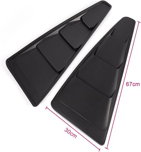 G-PLUS Window Louvers Scoop Cover Vent Replacement For Ford Mustang 2005-2014 1/4 Quarter Black Side in Kuwait