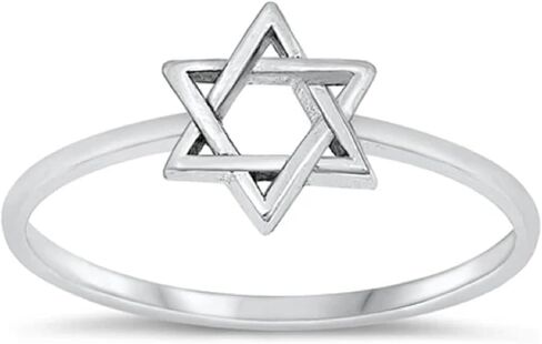 CloseoutWarehouse 925 Sterling Silver Star of David Ring in Saudi Arabia