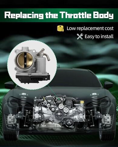 مجموعة جسم الخانق الإلكترونية SCITOO متوافقة مع 07-17 لشركة Mitsubishi for Lancer، 08-13 for Outlander، 2L 2.4L، استبدال 1450A195 خانق السيارات in Saudi Arabia
