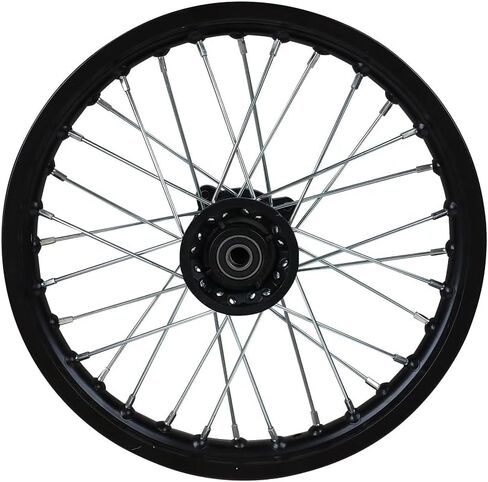 RedCap 14 بوصة مجموعة حافة العجلة الأمامية لـ 125cc Apollo Honda XR50 CRF50 TaoTao DB14 SSR Sunl للطرق الوعرة الترابية حفرة الدراجة تناسب معرف المحور 15 مم (حافة سوداء من الصلب) in Saudi Arabia