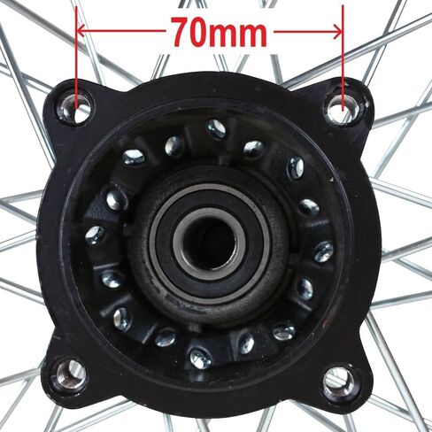 RedCap 14 بوصة مجموعة حافة العجلة الأمامية لـ 125cc Apollo Honda XR50 CRF50 TaoTao DB14 SSR Sunl للطرق الوعرة الترابية حفرة الدراجة تناسب معرف المحور 15 مم (حافة سوداء من الصلب) in Saudi Arabia