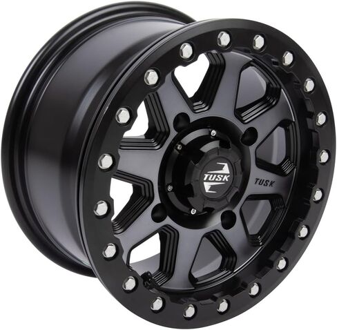 4/156 Tusk Uinta Beadlock Wheel 15x7 5.0 + 2.0 Gunmetal/Black For Polaris RZR XP 1000 High Lifter Edition 2015-2022 in Saudi Arabia
