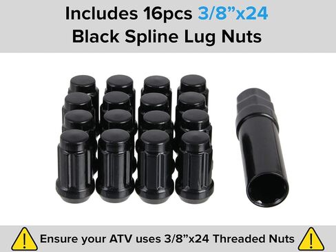 RockTrix RT102 12in ATV Wheels 4x156 Rims, 12x7, 4+3 Offset, Includes 3/8x24 Spline Lug nuts, Compatible with Polaris Sportsman RZR Ranger UTV - 4/156 (Set of 4) in Saudi Arabia