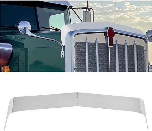 KUAFU Shield Bug Deflector Compatible with 1987-2019 Kenworth T800 Trucks Front Hood Deflector Polished Stainless Steel in Saudi Arabia