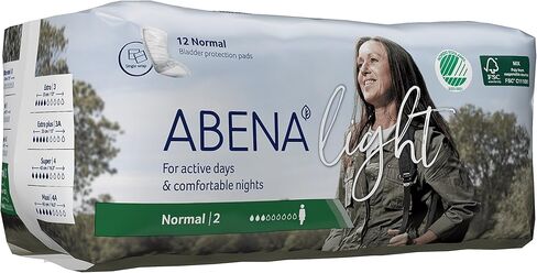 Abena Light Premium Incontinence Pad, Ultra Light Absorbency, Size 0, 240 Count (10 Packs of 24) in Kuwait