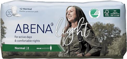 Abena Light Premium Incontinence Pad, Ultra Light Absorbency, Size 0, 240 Count (10 Packs of 24) in Kuwait