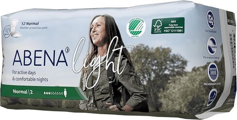 Abena Light Premium Incontinence Pad, Ultra Light Absorbency, Size 0, 240 Count (10 Packs of 24) in Kuwait