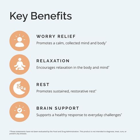 دكتور أمين برين إم دي كالم ماي براين - 90 كبسولة نباتية - تركيبة سريعة المفعول مع المغنيسيوم والأشواغاندا والل-ثيانين - 30 حصة in Kuwait