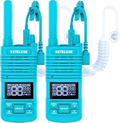 Two Way Radio, FRS Walkie Talkies with Earpiece, Long Range Walkie Talkies for Adults, USB C Rechargeable 2 Way Radio, NOAA, VOX, Group Call for Traveling Biking Camping Hiking, 6 Pack in Saudi Arabia