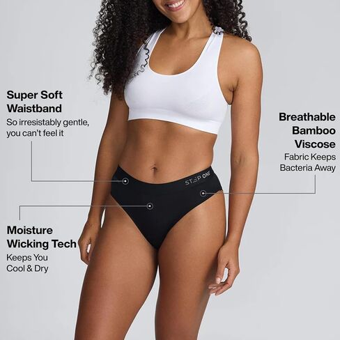 STEP ONE SmoothFit Bikini Brief. Ultra-Soft, Breathable, Viscose from Bamboo, Moisture Wicking Hypoallergenic, Sensitive Skin in Saudi Arabia