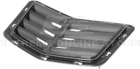 Replacement For 2014-2019 Corvette C7 Z51 Stingray Grand Sport Models | GM Factory Z06 Style Front Hood Vent Louver Trim Cover (ABS Plastic - Hydro-Dipped Carbon Fiber) in Saudi Arabia