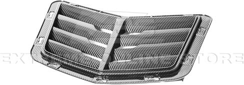 Replacement For 2014-2019 Corvette C7 Z51 Stingray Grand Sport Models | GM Factory Z06 Style Front Hood Vent Louver Trim Cover (ABS Plastic - Hydro-Dipped Carbon Fiber) in Saudi Arabia