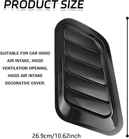 2PCS Car Hood Air Vent, Universal Hood Vents for Cars, Scoop Bonnet Air Vents Engine Hoods Kit, Intake Trim Cover Automotive Exterior Decor Accessories for Most Cars (Blue) in Kuwait