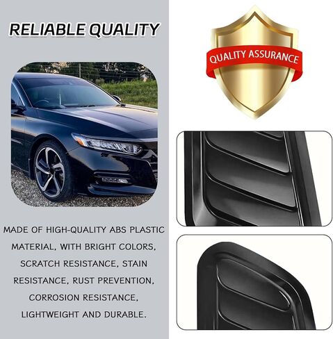 2PCS Car Hood Air Vent, Universal Hood Vents for Cars, Scoop Bonnet Air Vents Engine Hoods Kit, Intake Trim Cover Automotive Exterior Decor Accessories for Most Cars (Blue) in Kuwait