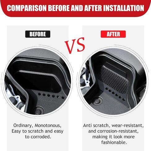 Car Engine Hood Vent Cover Net for Toyota Tacoma 2024 2025, Car Engine Bay Accessories (Black) in Saudi Arabia