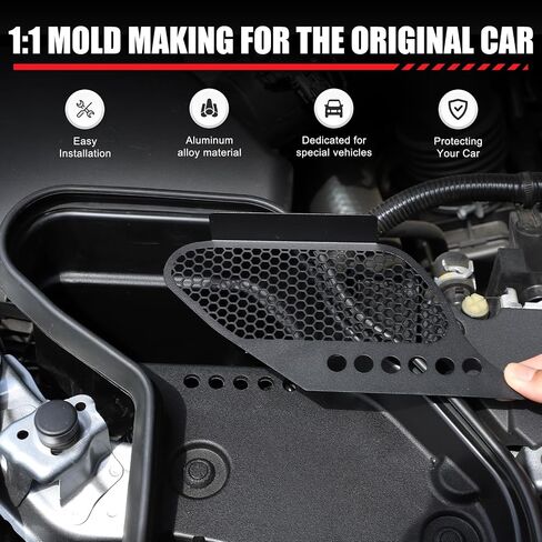 Car Engine Hood Vent Cover Net for Toyota Tacoma 2024 2025, Car Engine Bay Accessories (Black) in Saudi Arabia