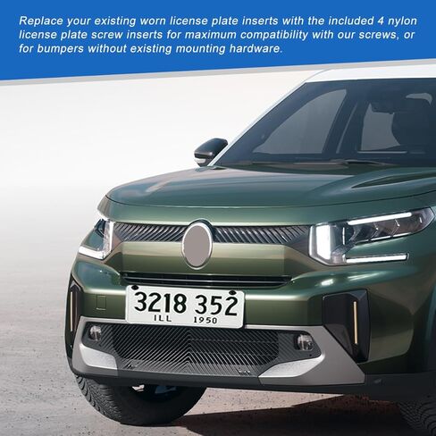 براغي لوحة ترخيص مضادة للسرقة، مجموعة أدوات التثبيت مع غسالات صواميل لإطار علامة السيارة، أدوات تثبيت أمان من الفولاذ المقاوم للصدأ لإطارات لوحات الترخيص in Kuwait