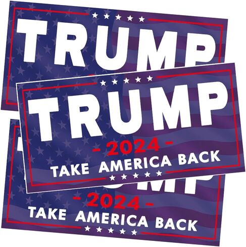 3 Pack Trump 2024 Sticker, 8"x4" Big Trump Letters Car Decal, President Donald Trump Take America Back 2024 Bumper Sticker Fadeproof Vinyl for Car, Truck, Window, Laptop in Saudi Arabia