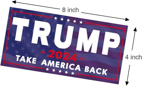 3 Pack Trump 2024 Sticker, 8"x4" Big Trump Letters Car Decal, President Donald Trump Take America Back 2024 Bumper Sticker Fadeproof Vinyl for Car, Truck, Window, Laptop in Saudi Arabia