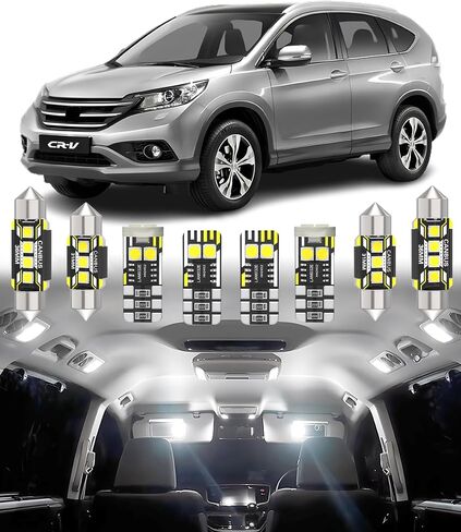 BMT xms Car Interior LED Light Replacement for HONDA CR-V 2007-2012,6000K Super Bright Interior Light Bulbs Package, 8pcs in Saudi Arabia