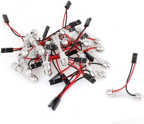 Uxcell 20 قطعة DC12V سيارة الداخلية قبة خريطة اكليل محول ضوء لمبة قاعدة 30-40 مللي متر الربيع in Saudi Arabia