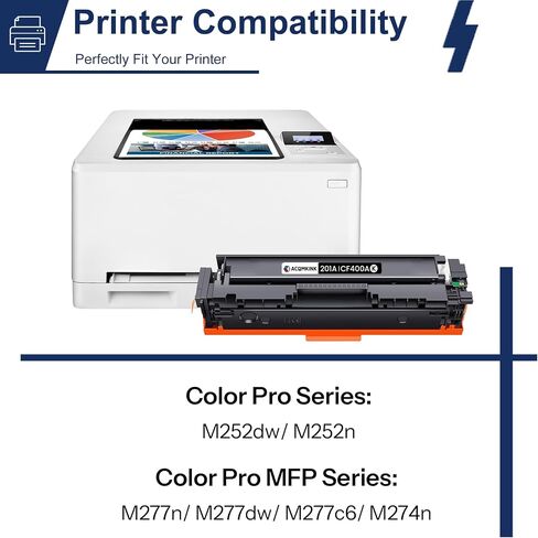 201X CF400X Black Toner Cartridge High Yield 2 Pack Replacement for HP 201X CF400X 201A CF400A Color Pro M252dw MFP M277c6 M277dw Printer Ink Cartridge | CF400XD in Saudi Arabia